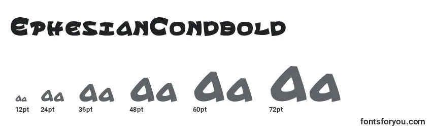 Размеры шрифта EphesianCondbold