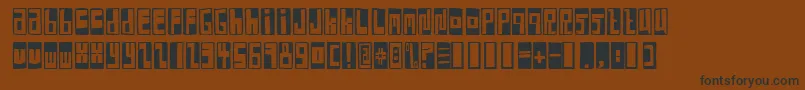 BoxFontNegative-Schriftart – Schwarze Schriften auf braunem Hintergrund