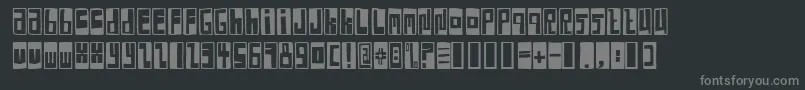 Fonte BoxFontNegative – fontes cinzas em um fundo preto
