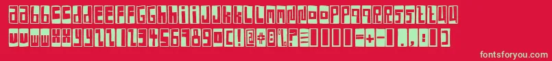 BoxFontNegative Font – Green Fonts on Red Background