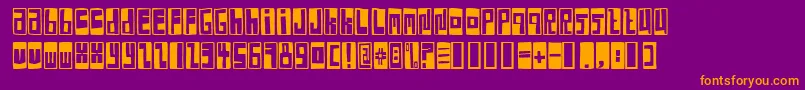 BoxFontNegative Font – Orange Fonts on Purple Background