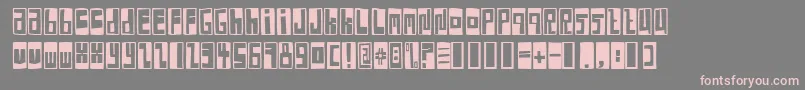 Fonte BoxFontNegative – fontes rosa em um fundo cinza