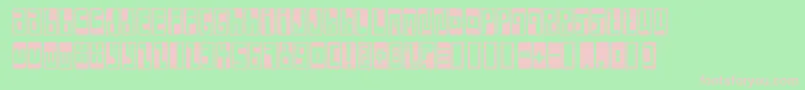 BoxFontNegative Font – Pink Fonts on Green Background