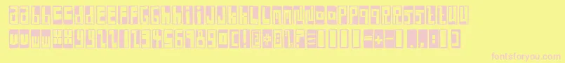 BoxFontNegative Font – Pink Fonts on Yellow Background