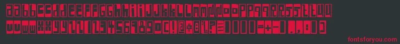 BoxFontNegative Font – Red Fonts on Black Background