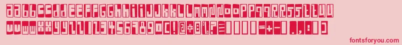 BoxFontNegative Font – Red Fonts on Pink Background
