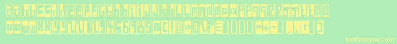 BoxFontNegative Font – Yellow Fonts on Green Background