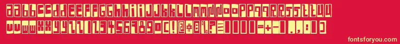 BoxFontNegative Font – Yellow Fonts on Red Background