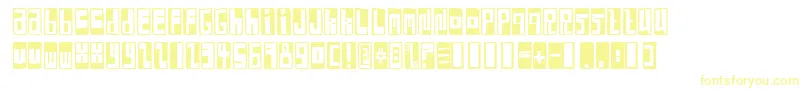 BoxFontNegative-Schriftart – Gelbe Schriften