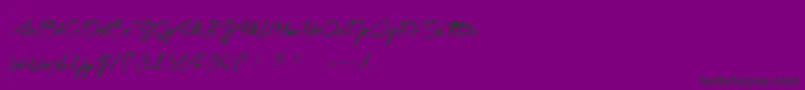 LaCompagnieDesOmbres Font – Black Fonts on Purple Background