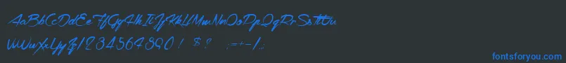 LaCompagnieDesOmbres Font – Blue Fonts on Black Background