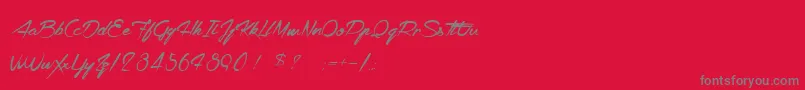 LaCompagnieDesOmbres Font – Gray Fonts on Red Background