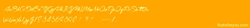 LaCompagnieDesOmbres Font – Yellow Fonts on Orange Background
