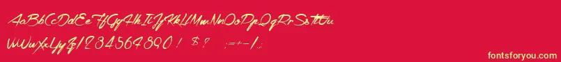 fuente LaCompagnieDesOmbres – Fuentes Amarillas Sobre Fondo Rojo