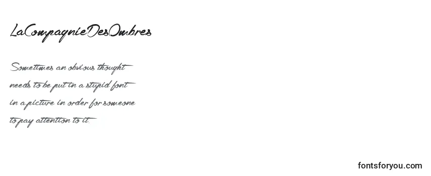 Schriftart LaCompagnieDesOmbres