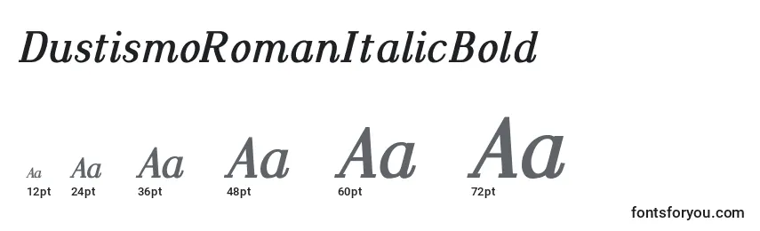 DustismoRomanItalicBold Font Sizes