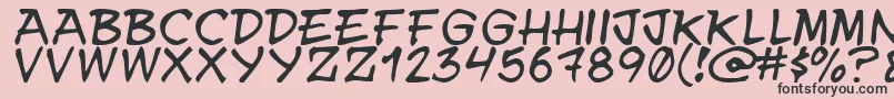 Ynwuay Font – Black Fonts on Pink Background