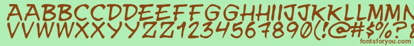 Ynwuay Font – Brown Fonts on Green Background