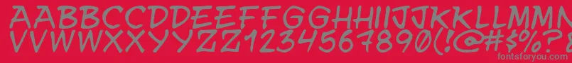 Ynwuay-Schriftart – Graue Schriften auf rotem Hintergrund