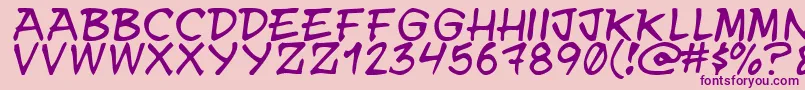 Ynwuay Font – Purple Fonts on Pink Background