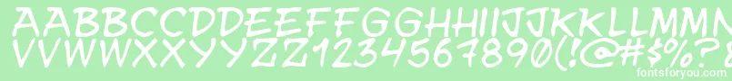 Ynwuay Font – White Fonts on Green Background