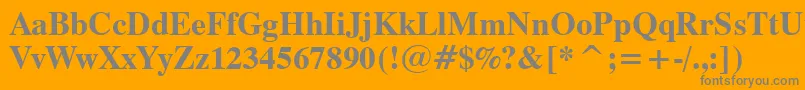 Dutch801BoldWin95bt Font – Gray Fonts on Orange Background