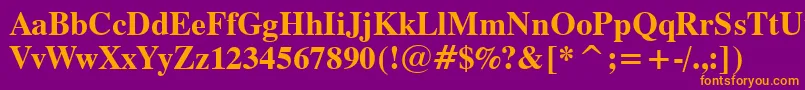 Dutch801BoldWin95bt Font – Orange Fonts on Purple Background