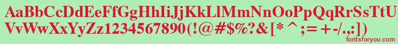 Dutch801BoldWin95bt Font – Red Fonts on Green Background