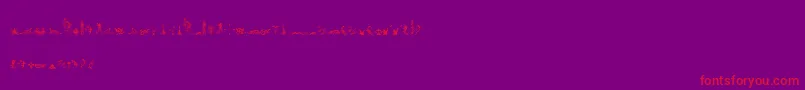 MicroFleuronsFree Font – Red Fonts on Purple Background