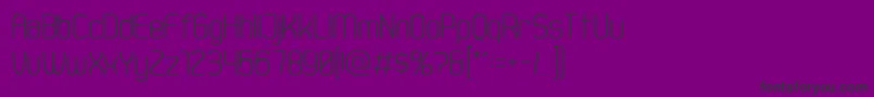DusterThin Font – Black Fonts on Purple Background
