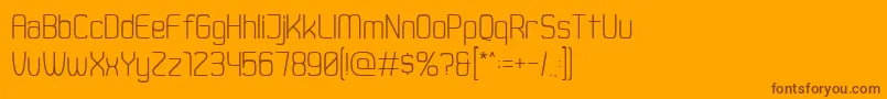 DusterThin Font – Brown Fonts on Orange Background
