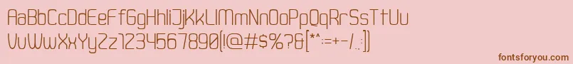 DusterThin Font – Brown Fonts on Pink Background