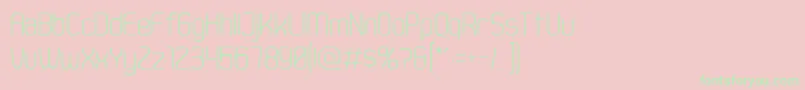 DusterThin-fontti – vihreät fontit vaaleanpunaisella taustalla