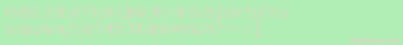 DusterThin-fontti – vaaleanpunaiset fontit vihreällä taustalla