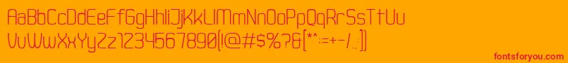 DusterThin Font – Red Fonts on Orange Background