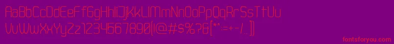 Шрифт DusterThin – красные шрифты на фиолетовом фоне