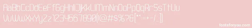 DusterThin-fontti – valkoiset fontit vaaleanpunaisella taustalla
