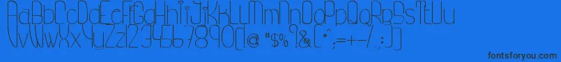 MyPrincessLikeAFrog Font – Black Fonts on Blue Background