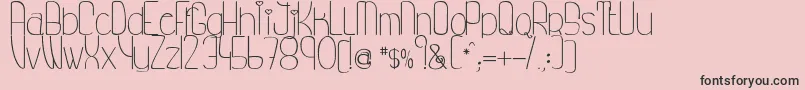 MyPrincessLikeAFrog Font – Black Fonts on Pink Background