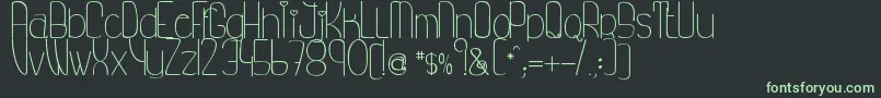 MyPrincessLikeAFrog-fontti – vihreät fontit mustalla taustalla