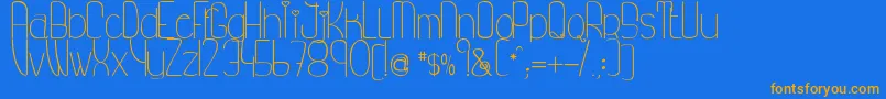 MyPrincessLikeAFrog Font – Orange Fonts on Blue Background