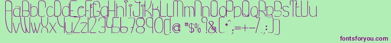 MyPrincessLikeAFrog Font – Purple Fonts on Green Background