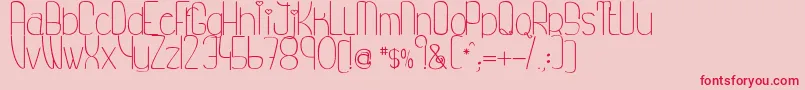 MyPrincessLikeAFrog Font – Red Fonts on Pink Background