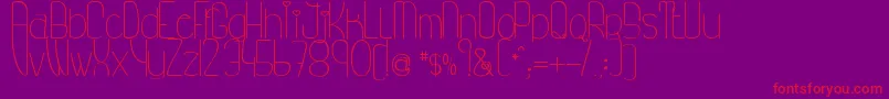 MyPrincessLikeAFrog-Schriftart – Rote Schriften auf violettem Hintergrund