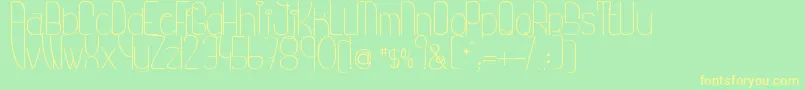 Lisätietoja MyPrincessLikeAFrog-fontista MyPrincessLikeAFrog-fontti – keltaiset fontit vihreällä taustalla