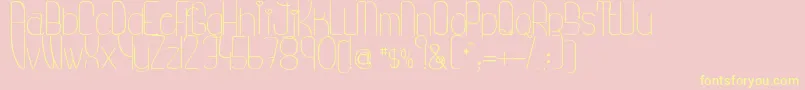 MyPrincessLikeAFrog-Schriftart – Gelbe Schriften auf rosa Hintergrund