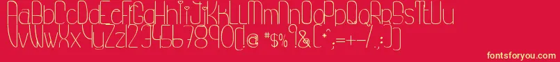 MyPrincessLikeAFrog Font – Yellow Fonts on Red Background