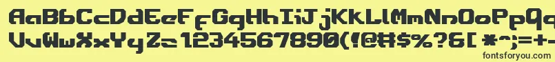 EnsignFlandryBold Font – Black Fonts on Yellow Background