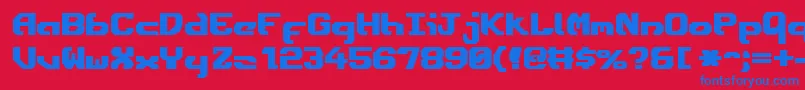 EnsignFlandryBold Font – Blue Fonts on Red Background