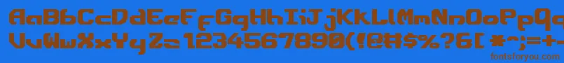 EnsignFlandryBold Font – Brown Fonts on Blue Background